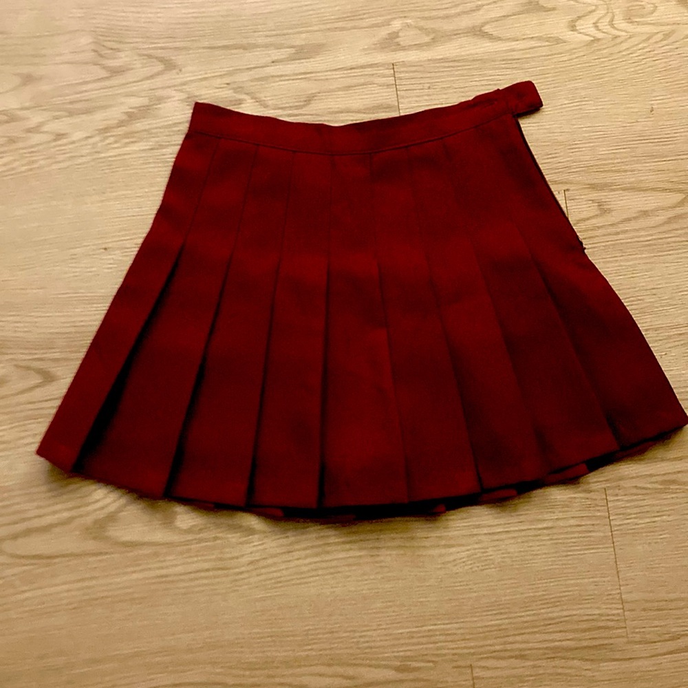 Pleated mini skirt